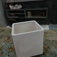 گلدان فایبرگلاس ۵۰ سانتی چرخ‌دار