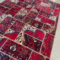 دوخت فرش چهل تیکه بسیار زیبا|فرش|اصفهان, ارغوانیه|دیوار