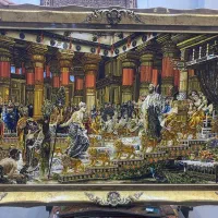 فرش دستباف (بساک)تابلو ملک سلیمان ۱۸۰ در ۱۲۰|فرش|مشکین‌دشت, |دیوار