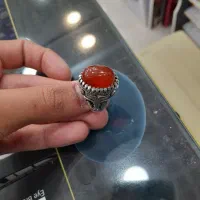 انگشتر نقره عقیق خراسان حسام تبریز.
