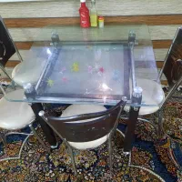 میز نهار خوری صندلی استیل