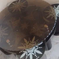 جلو مبلی ونیز عسلی شیشه ای