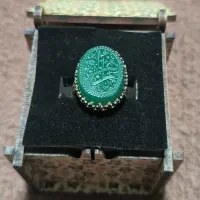 انگشتر عقیق سبز حکاکی|جواهرات|شیراز, شهرک مدرس|دیوار