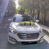 ماشین عروس سانتافه گل خورده آماده|خودرو اجاره‌ای|کرج, جهان‌شهر|دیوار