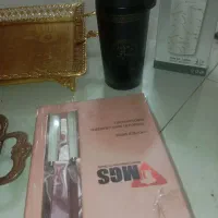 دو عدد سینی یکی برنجی و یکی استیل طلایی