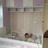 ست چوب اتاق خواب دخترانه فروش فوری به علت جابجایی