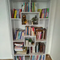 کتابخانه MDF سفید های گلس