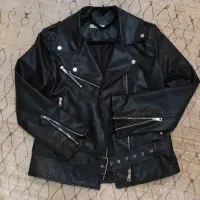 کت چرم مشکی