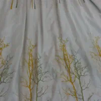 پرده حریر طرح دار کاملا سالم