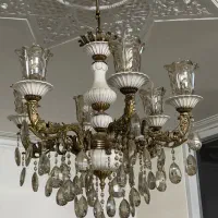 دو عدد لوستر برنز ۶ شعله|لوستر و چراغ آویز|ری, اقدسیه|دیوار