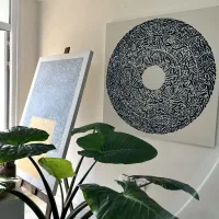 اجرای اثر هنری کالیگرافی مدرن