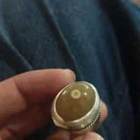 انگشتر نقره جزع باباغوری تک چشم قواره دار|جواهرات|اصفهان, قائمیه|دیوار