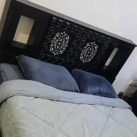 تختخواب وکمد و پاتختی و میز تلویزیون و یک جفت بوفه|تخت و سرویس خواب|دیلم, |دیوار