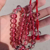 تسبیح سندلوس سفید شیشه ای