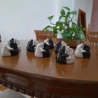 ادویه پاش طرح فیل ۲ عددی سفیدمشکی جنس چینی درجه یک|ظروف سرو و پذیرایی|رامسر, |دیوار