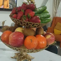 ظرف دو طبقه برنز و ترازوی برنز
