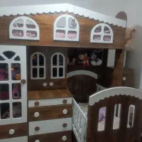 تخت دوطبقه کلبه