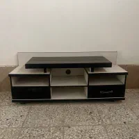 میزتلویزیون چوبی شیشه ای سالم