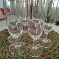 ست ۶ عدد گیلاس بلندوسینی مس قاشق وچنگال|ظروف سرو و پذیرایی|تهران, باغ فیض|دیوار