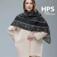 روسری کرپ حریر دست دوز|لباس|سمنان, |دیوار