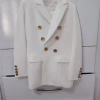 کت شلوار شومیز  سفید سایز 36