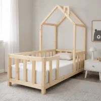 تخت کلبه چوبی مدل اسکارلت مونتسوری
