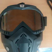 ماسک موتور سیکلت و عینک دودی