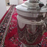 سماور گازی مجلسی تمام برنز سفید سنگین وزن|سماور، چای‌ساز، قهوه‌ساز|سهند, |دیوار