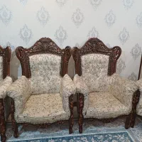 مبل استیل ۹نفره همراه میز و عسلی|مبلمان خانگی و میز عسلی|برخوار, |دیوار