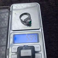 انگشتری زمرد نگین برلیان اصل|جواهرات|تبریز, |دیوار