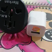 کلگی شارژر آیفون به همراه مبدل برق درحد نو