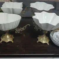 ظروف چینی و  برنز ظرف برنزوچینی