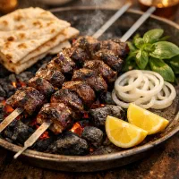 کارگر آشپز سیخ‌گیر وکباب پز