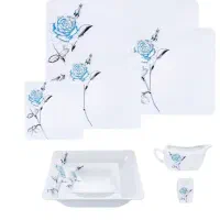 سرویس چینی 81 پارچه گل برجسته