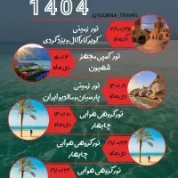 برگزاری تور ها زمینی و هوایی