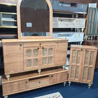 ست بلوطی رنگ کنسول میزتلویزیون جاکفشی خودرنگ|بوفه، ویترین، کنسول|قم, قلعه کامکار|دیوار