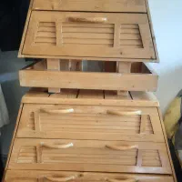 فروش دراور تمام چوب ۵ کشویی کلبه ای  بسیار زیبا