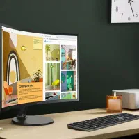 مانیتور گیمینگ سامسونگ با صفحه خمیده نو