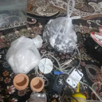 آکواریوم شیشه خم با لوازم|ماهی|اقبالیه, |دیوار