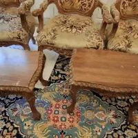 مبل سلطنتی با چوب گردو فوق العاده سالم|مبلمان خانگی و میز عسلی|اصفهان, سنبلستان|دیوار
