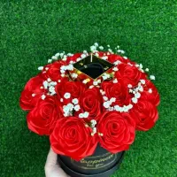 رز ربانی مصنوعی|گل مصنوعی|اهواز, سپیدار|دیوار