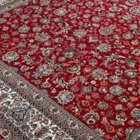 یک تخته فرش اعیان افشان ۱۲ متری قرمز طرح ایرانی