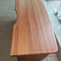 میز مدیریت تمام وکیوم و میز هایگلاس ال دار|دفتر کار|سقز, |دیوار