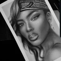 چهره سیاهقلم|تابلو، نقاشی، عکس|بندرعباس, |دیوار