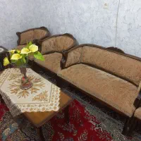 مبل۹نفره چوب گردو سالم تمیز درحدنوبامیزجلومبلی...