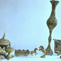دکوری مجسمه برنجی سالم قدیمی و سنگین اصلی،