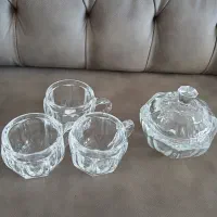 قندان و استکان کریستال  اصل