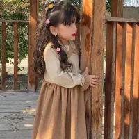 پیراهن دخترانه مخمل کبریتی|کفش و لباس بچه|بروجرد, |دیوار