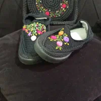 پرده و قالیچه ی گلیم گیوه سنتی|پرده، رانر، رومیزی|میبد, |دیوار