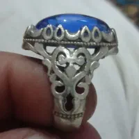 انگشتر نقره یاقوت لعل ابی|جواهرات|کارون, |دیوار